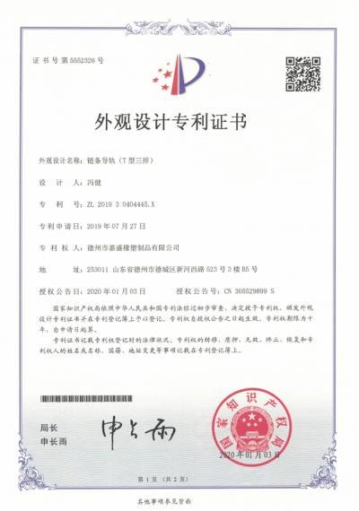 Patent: Chain Guide T-Type Double-Row — first page preview